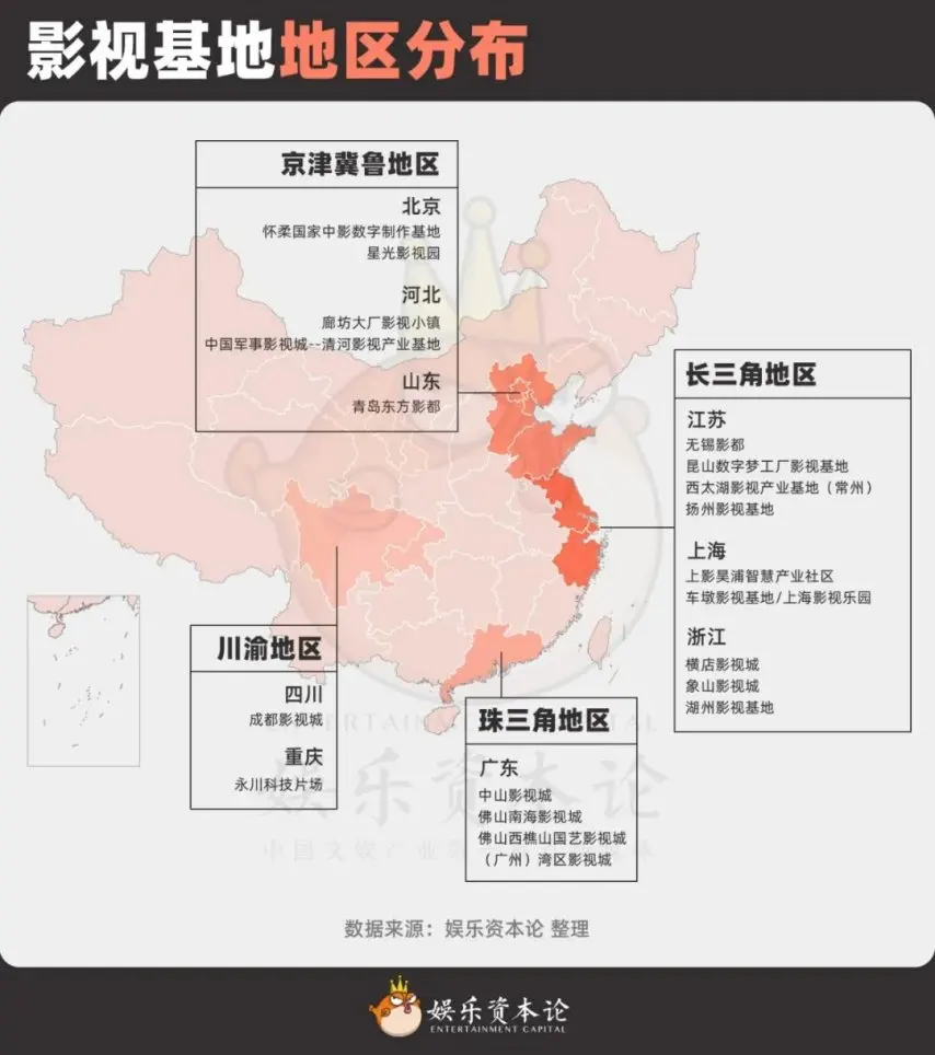 影视基地地理分布与业态转型_中国影视基地产业变迁_yy