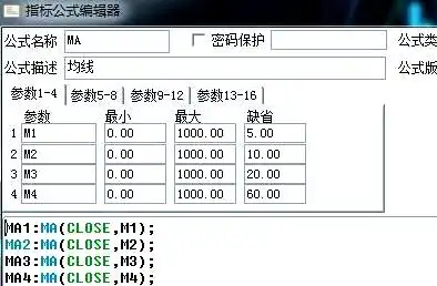 股票技术分析之均线金叉公式设置，MA1至MA4代表啥？