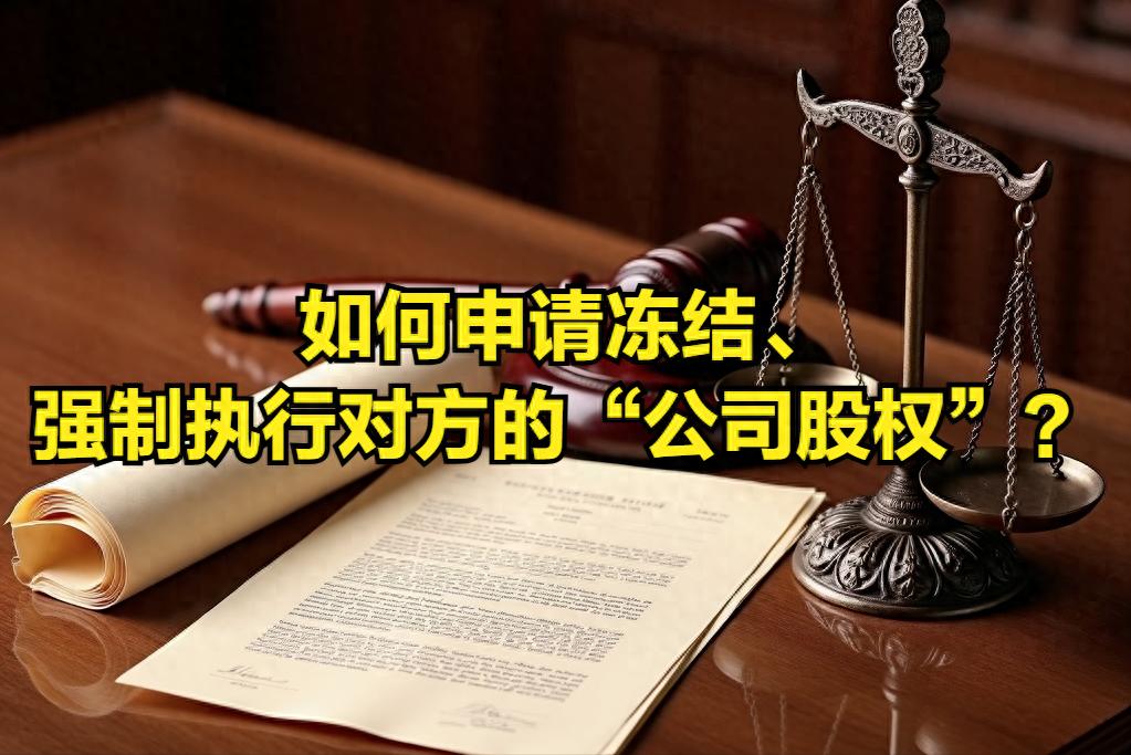 债务方不还钱？冻结对方公司股权，3招帮你实现债权
