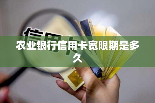 农业银行信用卡宽限期是多久