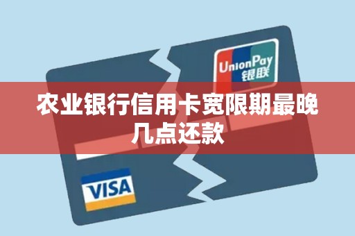 农业银行信用卡宽限期最晚几点还款
